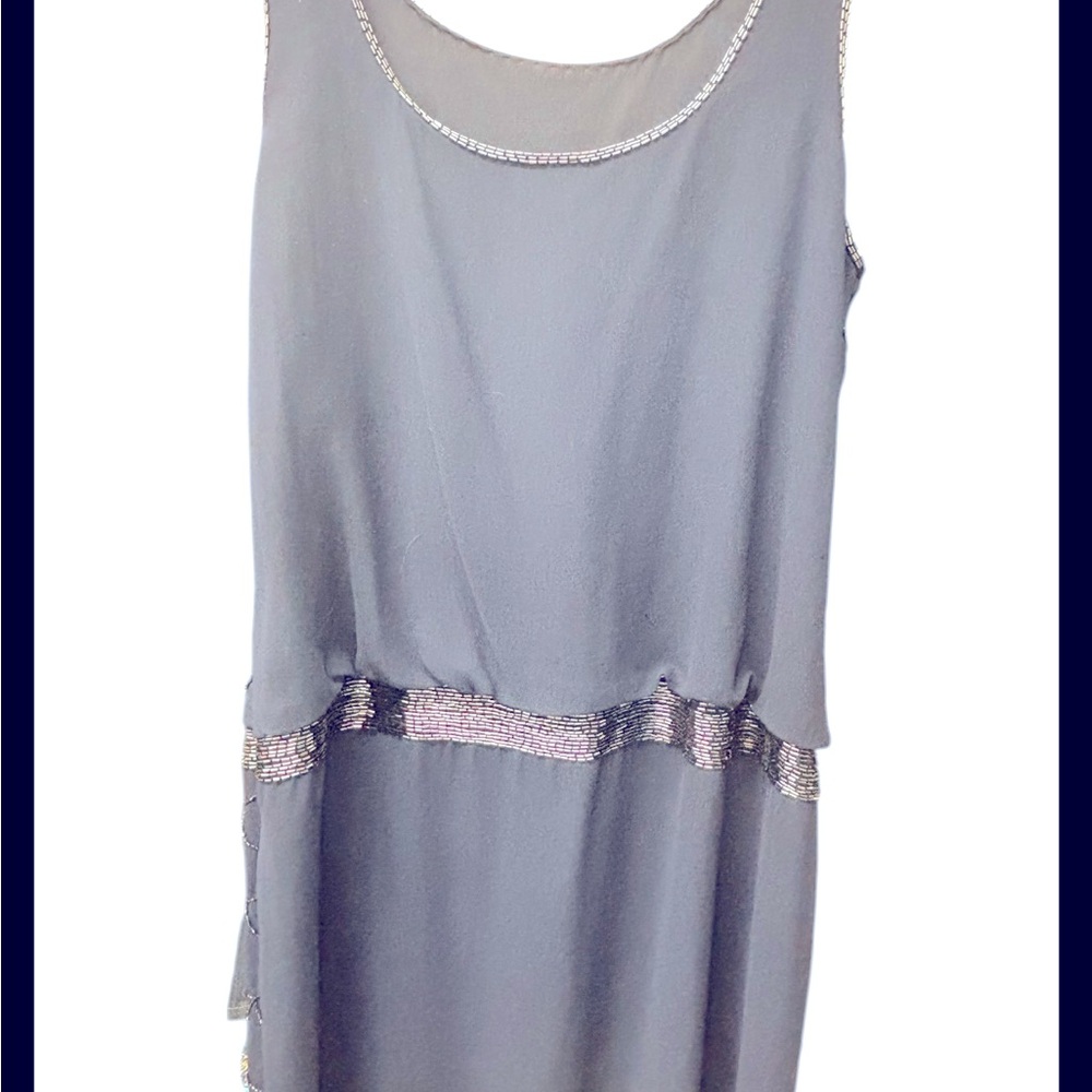 Adrianna Papell Navy blue Dress 16 embellished - Picture 4 of 5